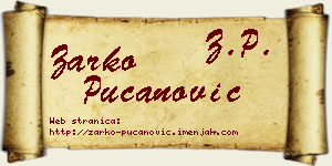 Žarko Pucanović vizit kartica
